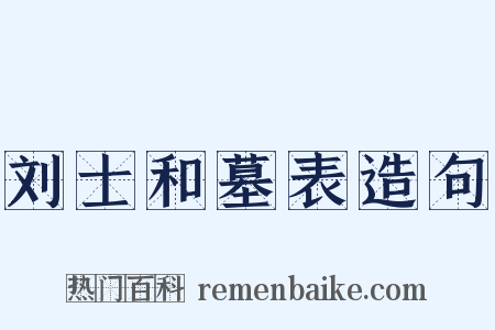 刘士和墓表造句是什么意思的图片